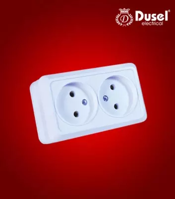 Розетка двухместная Dusel Du-17