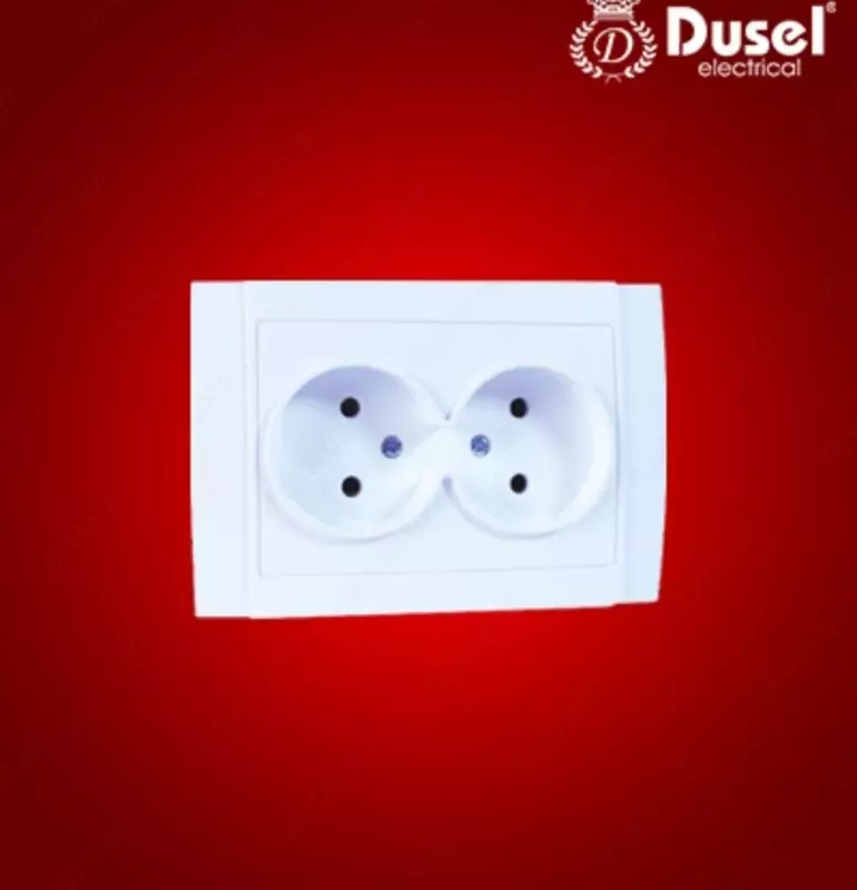 Розетка двухместная Dusel DU-24