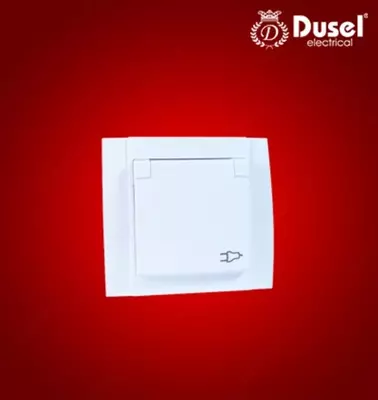 Розетка одноместная с крышкой Dusel DU-45