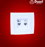 Розетка для интернета и телефона Dusel DU-62