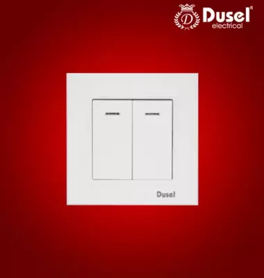 Выключатель двухклавишный Dusel DU-77