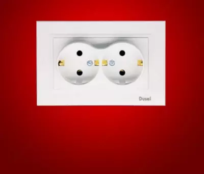 Розетка двухместная Dusel DU-82