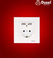 Розетка одноместная USB Dusel DU-87