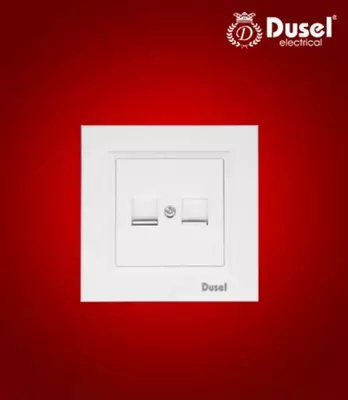 Розетка для телефона и интернета Dusel DU-86