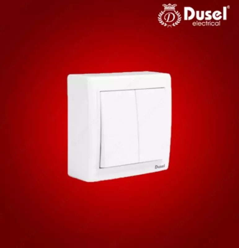 Выключатель двухклавишный Dusel DU-77