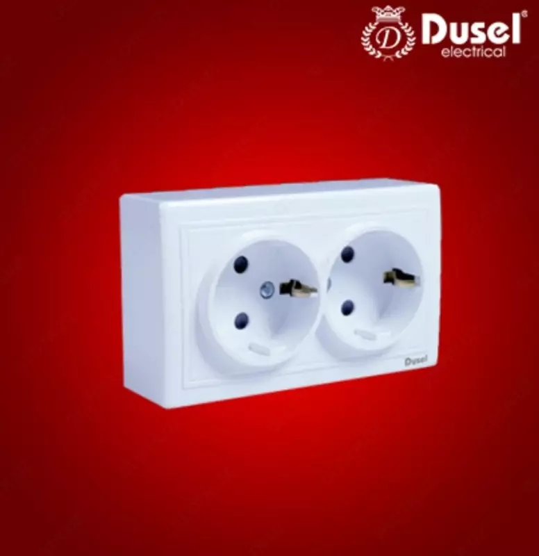 Розетка двухместная Dusel