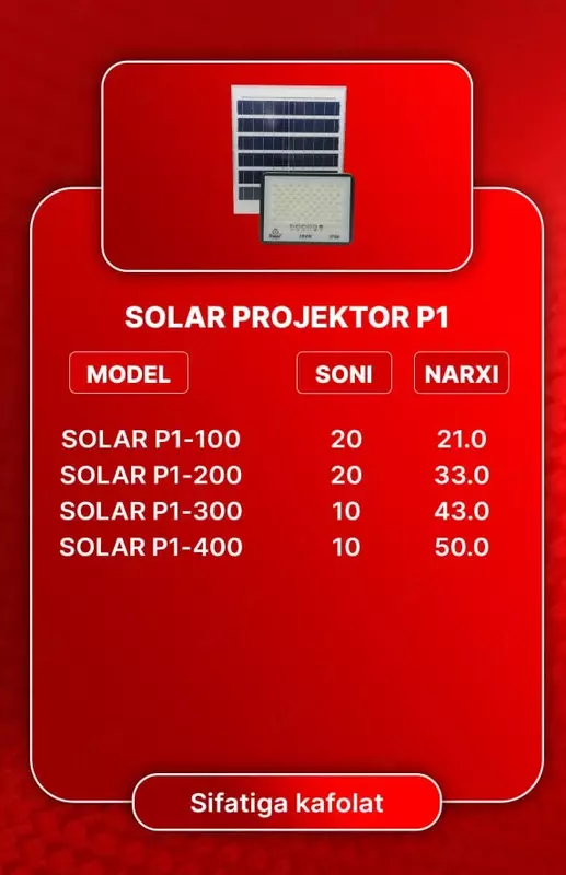 Светодиодный прожектор SOLAR P1-100