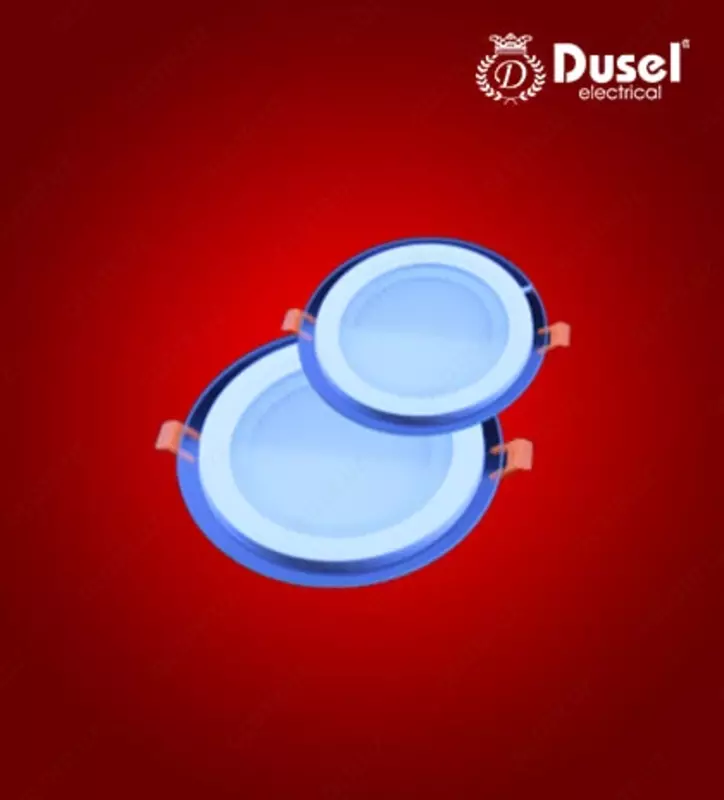 LED стеклянная панель (круглая) "Dusel" GR6, 6W, 6500 K
