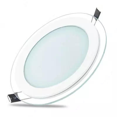 LED стеклянная панель (круглая) "Dusel" GR24, 24W, 6500 K
