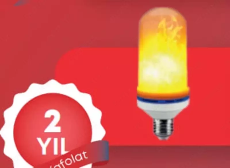 Цилиндрическая светодиодная лампа (эффект пламени) "Dusel" 5W, Е27, 1500 К