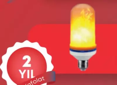 Silindrsimon LED chiroq (olov effekti) Dusel 5W E27 1500 K