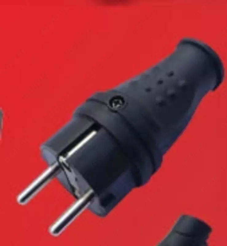 Uzatma kabeli (rezina) uchun to'g'ridan-to'g'ri elektr vilkasi "Dusel" Du-115