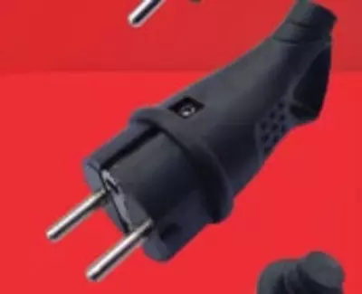 Uzatma shnuri (rezina) uchun elektr to'g'ri vilka "Dusel" Du-116