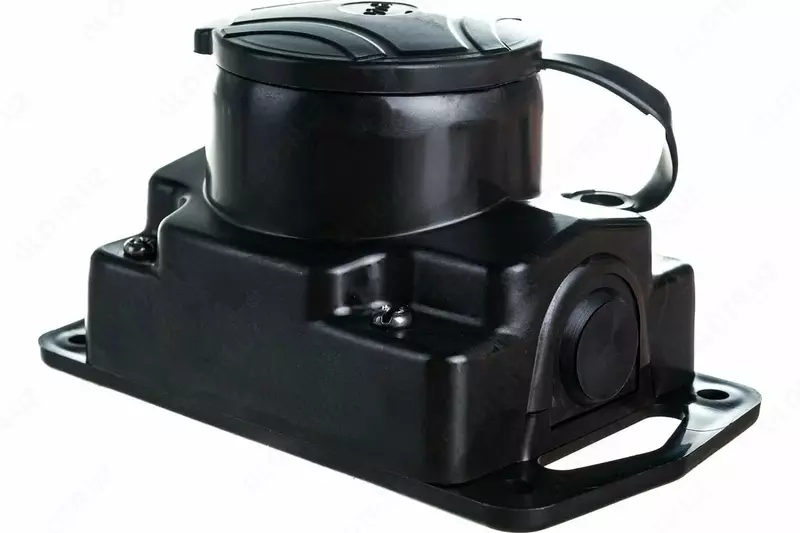 Portativ bitta rozetka (rezina) "Dusel" Du-111, 16A, 250B, IP44, topraklama bilan, qopqoq (Qora)