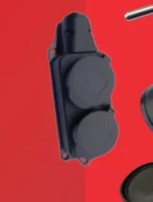 Переносная двухместная розетка (каучук) "Dusel" Du-112