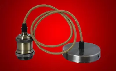 Dekorativ rozetka (dumaloq) "Dusel" E27, 60 Vt, alyuminiy (bronza)