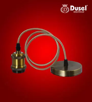 Dekorativ rozetka (dumaloq) "Dusel" E27, 60 Vt, alyuminiy (mis)