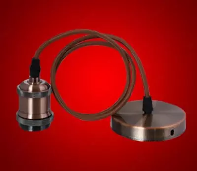 Dekorativ rozetka (dumaloq) "Dusel" E27, 60 Vt, alyuminiy (Choco)