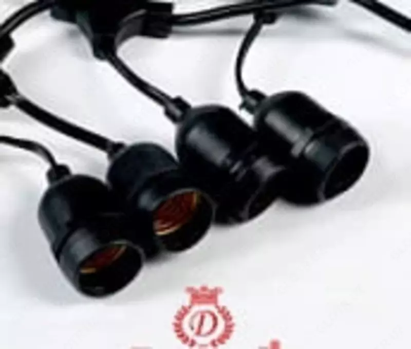 Декоративная гирлянда "Белт-лайт" из электро-патронов (10 см/10 шт) "Dusel" Е27