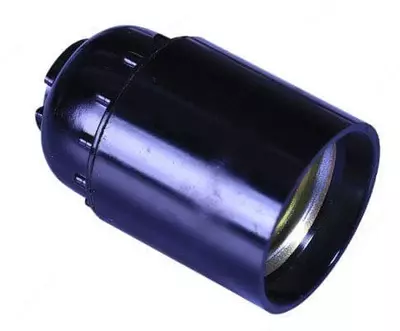 Elektr patronlaridan dekorativ gulchambar "Belt-light" (10 sm / 20 dona) "Dusel" E27, 60 Vt, uzunligi 50 sm (Qora)