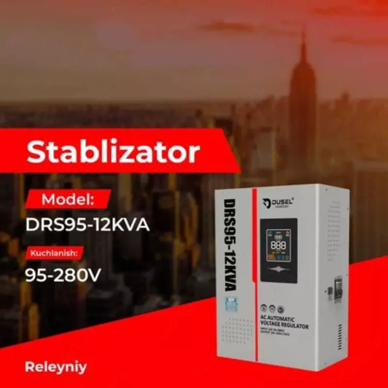 Voltaj stabilizatori (rele) "Dusel" DRS95-12KVA, 95-280V
