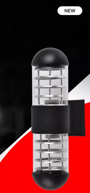 Devor uchun qandil "Dusel" Luxury 003, E27x2, IP54, metall/shisha (qum qora) YANGI