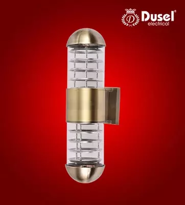 Настенный бра-светильник "Dusel" Luxury 005, Е27х2, IP54, металл/стекло (Green Bronze) NEW