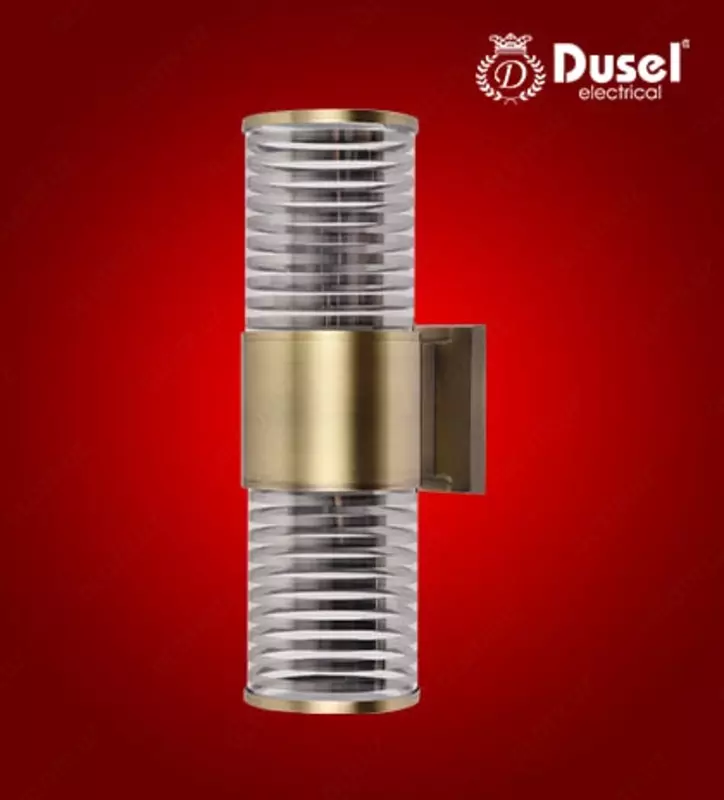 Настенный бра-светильник "Dusel" Luxury 011, Е27х2, IP54, металл/стекло (Green Bronze) NEW