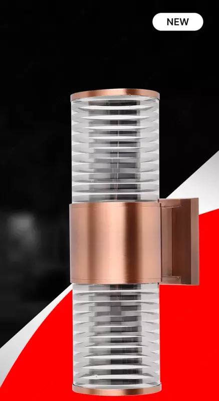 Настенный бра-светильник "Dusel" Luxury 013, Е27х2, IP54, металл/стекло (Red Bronze) NEW