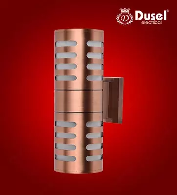Настенный бра-светильник "Dusel" Luxury 017, Е27х2, IP54, металл/стекло (Red Bronze) NEW