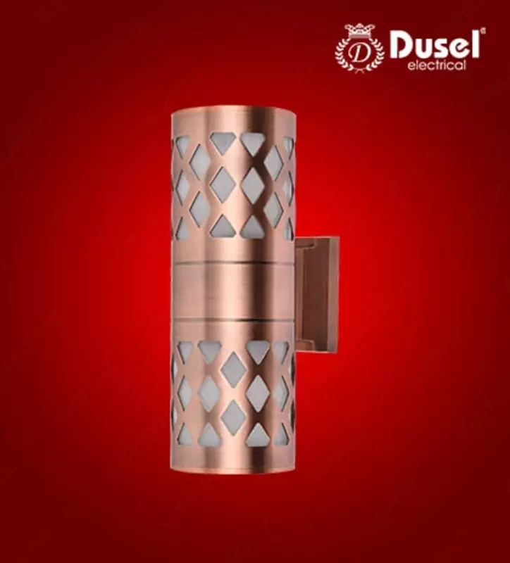 Настенный бра-светильник "Dusel" Luxury 021, Е27х2, IP54, металл/стекло (Red Bronze) NEW