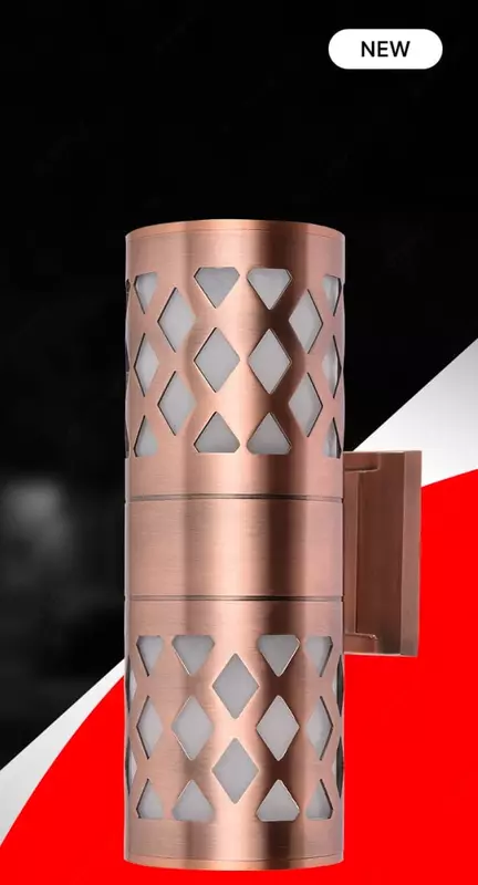 Настенный бра-светильник "Dusel" Luxury 021, Е27х2, IP54, металл/стекло (Red Bronze) NEW