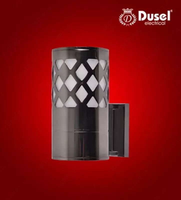 Настенный бра-светильник "Dusel" Luxury 024, Е27х1, IP54, металл/стекло (Gun black) NEW