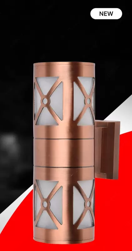 Настенный бра-светильник "Dusel" Luxury 027, Е27х2, IP54, металл/стекло (Red Bronze) NEW