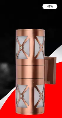 Настенный бра-светильник "Dusel" Luxury 027, Е27х2, IP54, металл/стекло (Red Bronze) NEW