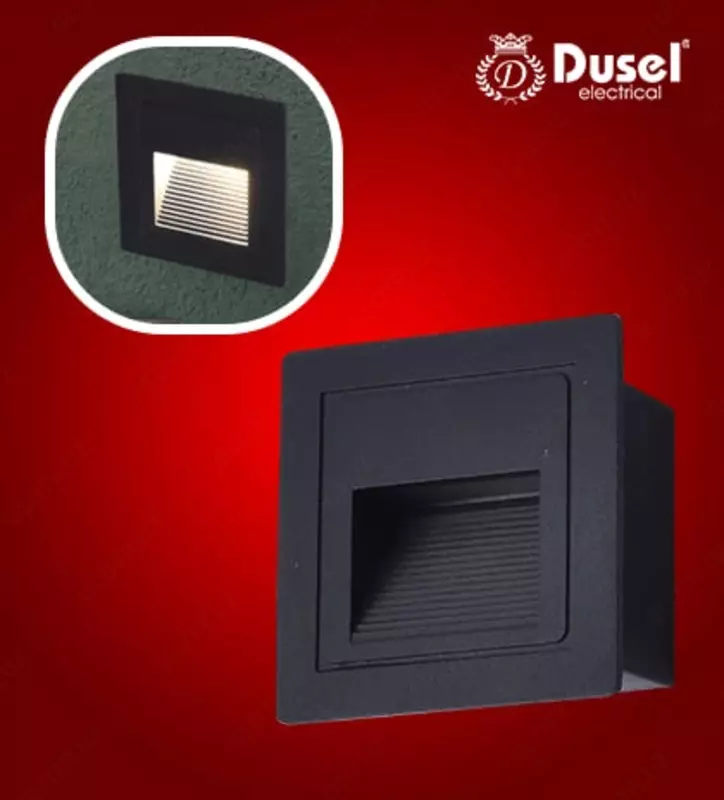 Настенный бра-светильник "Dusel" Elegant 010, 3W, 3500К, 110-265 В (Black, White, Gray)