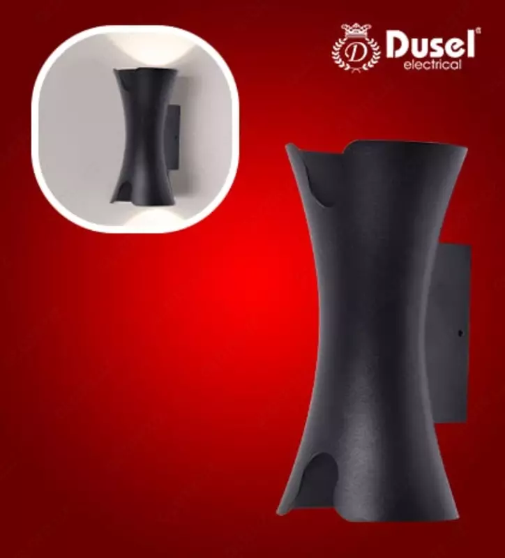 Devor chiroqlari "Dusel" Elegant 013, 10W, 3500K, 110-265 V (qora)
