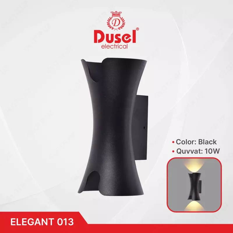 Devor chiroqlari "Dusel" Elegant 013, 10W, 3500K, 110-265 V (qora)