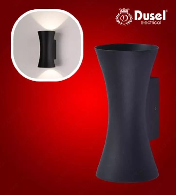 Devor chiroqlari "Dusel" Elegant 014, 10W, 3500K, 110-265 V (Qora)