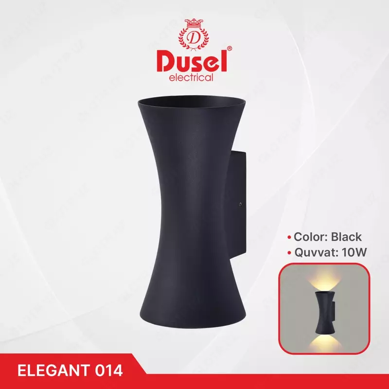 Devor chiroqlari "Dusel" Elegant 014, 10W, 3500K, 110-265 V (Qora)