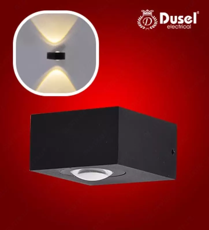 Devor chiroqlari "Dusel" Elegant 018, 6W, 3500K, 110-265 V (Qora)