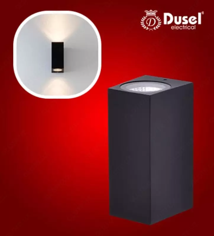 Devor chiroqlari "Dusel" Elegant 029, 10W, 3500K, 110-265 V (Qora)