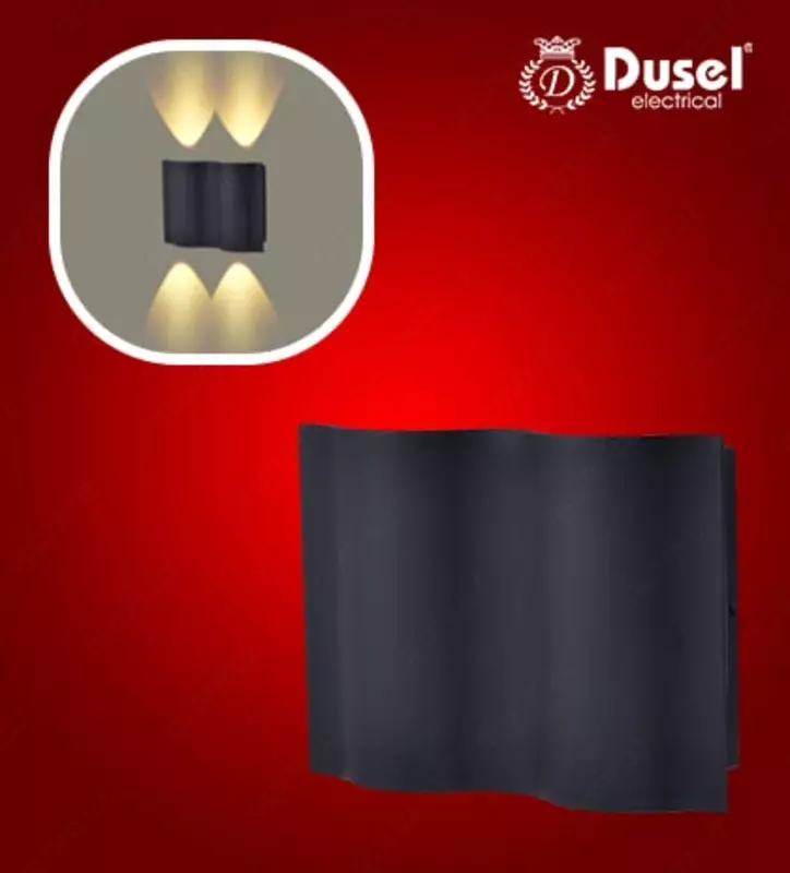 Devor chiroqlari "Dusel" Elegant 031, 8W, 3500K, 110-265 V (Qora)