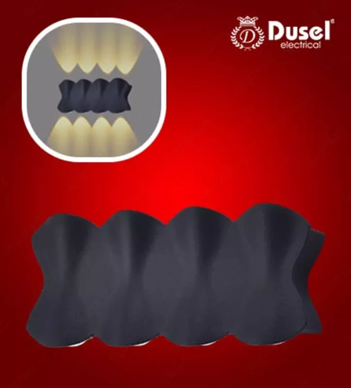 Devor chiroqlari "Dusel" Elegant 037, 8W, 3500K, 110-265 V (Qora)