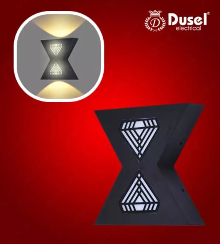Devor chiroqlari "Dusel" Elegant 041, 10W, 3500K, 110-265 V (qora)