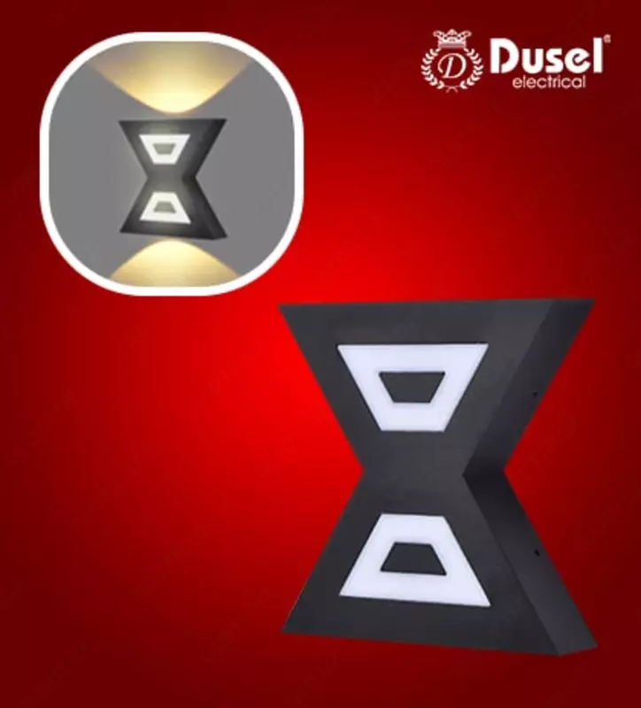 Devor chiroqlari "Dusel" Elegant 043, 10W, 3500K, 110-265 V (qora)