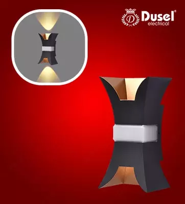 Настенный бра-светильник "Dusel" Elegant 044, 12W, 3500К, 110-265 В (Black/Gold)