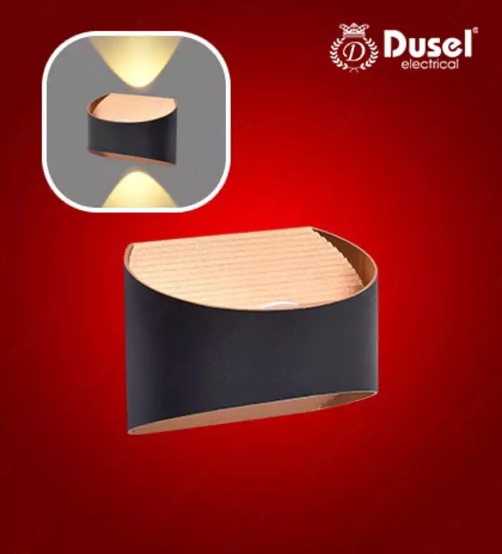 Настенный бра-светильник "Dusel" Elegant 048, 6W, 3500К, 110-265 В (Black/Gold)