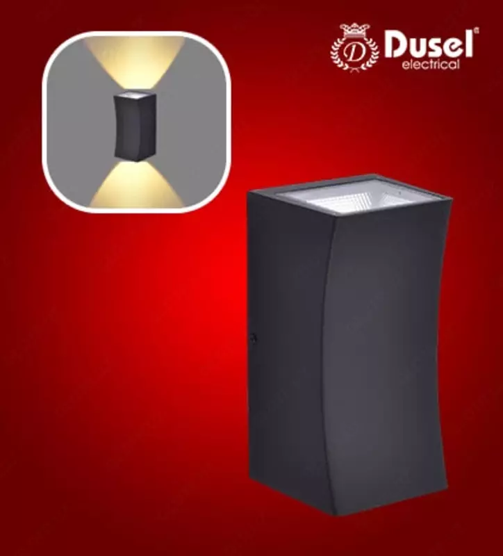 "Dusel" devor lampasi Elegant 050, 10W, 3500K, 110-265 V (qora)