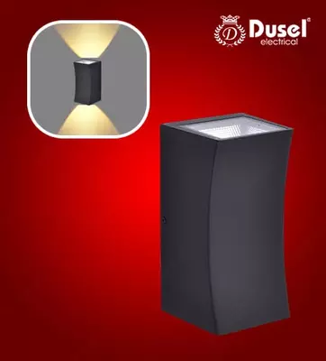 "Dusel" devor lampasi Elegant 050, 10W, 3500K, 110-265 V (qora)
